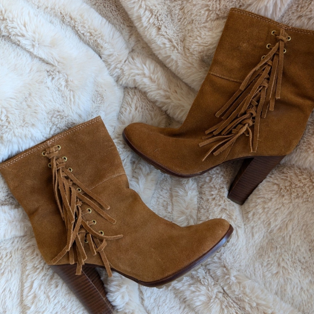 Coach Suede Fringe Boots